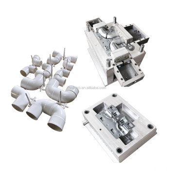 Plastic 4 cavity injection elbow mould 90 degree PVC pipe fitting mould